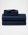 Polo Ralph Lauren Organic Sateen King Flat Sheet In Navy