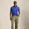 Ralph Lauren Original Fit Mesh Polo Shirt In Blue