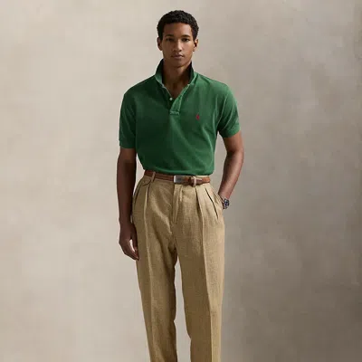 Ralph Lauren Original Fit Mesh Polo Shirt In Washed Forest