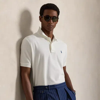 Ralph Lauren Original Fit Mesh Polo Shirt In White