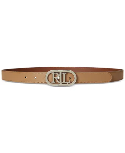 Ralph Lauren Oval-logo Reversible Leather Skinny Belt