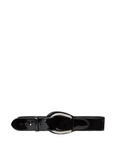 Ralph Lauren Oval-buckle Belt In Black