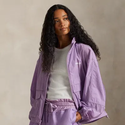 Ralph Lauren Overlay Windbreaker In Purple