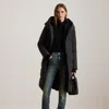 Ralph Lauren Oversize-collar Quilted Down Coat In Black