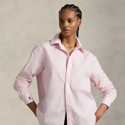 Ralph Lauren Oversize Fit Cotton Shirt In Pink