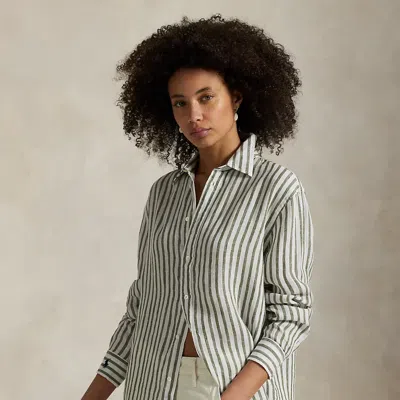Ralph Lauren Oversize Fit Striped Linen Shirt