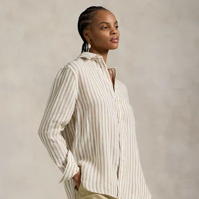 Ralph Lauren Oversize Fit Striped Linen Shirt