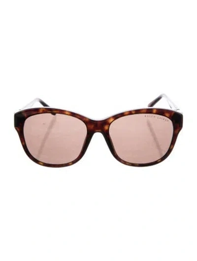 Pre-owned Ralph Lauren Oversize Tinted Sunglasses In Brown
