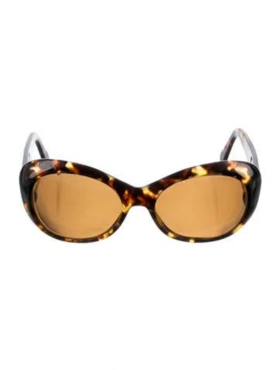 Pre-owned Ralph Lauren Oversize Tinted Sunglasses In Brown