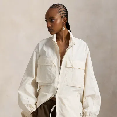 Ralph Lauren Oversize Utility Windbreaker In White