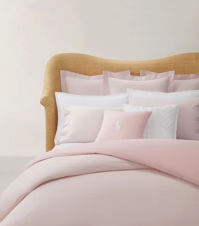 Ralph Lauren Oxford Double Duvet Cover In Pink