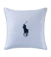 Polo Ralph Lauren Oxford Polo Pony Cushion Cover In Blue