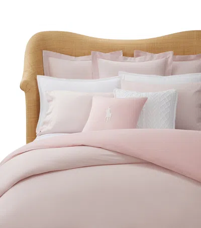 Ralph Lauren Oxford Single Duvet Cover In Pink