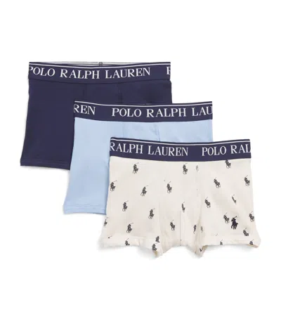 Ralph Lauren Kids' Pack Of 3 Stretch-cotton Boxer Briefs In Multi