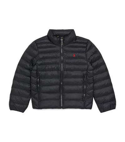 Ralph Lauren Kids' Packable Polo Pony Puffer Jacket In Black