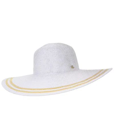 Ralph Lauren Packable Stripe Sun Hat In White