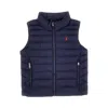 Ralph Lauren Padded Recycled Nylon Vest Kids In Blue