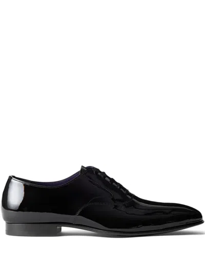 Ralph Lauren Paget Leather Derby Shoes In Black