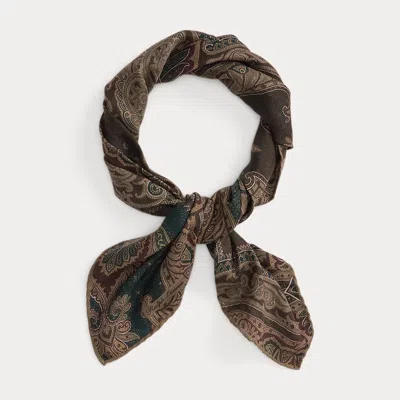 Ralph Lauren Paisley Cashmere-silk Neckerchief In Multi