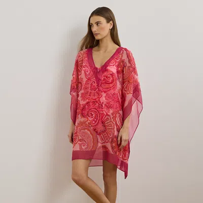 Ralph Lauren Paisley Chiffon Poncho Cover-up