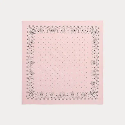 Polo Ralph Lauren Paisley Cotton Bandanna In Carmel Pink
