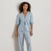 Ralph Lauren Paisley Cotton-blend-jersey Sleep Set In Blue