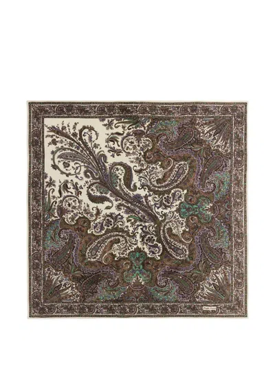 Ralph Lauren Paisley Crepe De Chine Scarf In Multi