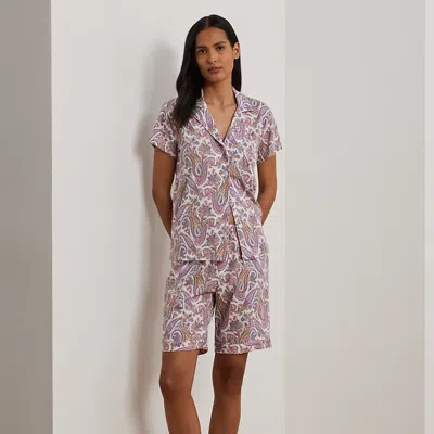 Ralph Lauren Paisley Jersey Bermuda Sleep Set