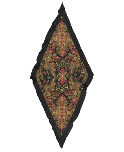 Ralph Lauren Paisley Large Diamond Scarf In Black