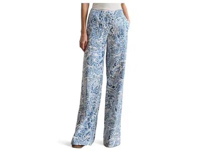 Ralph Lauren Paisley Linen Wide-leg Pants In Multi