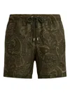 Ralph Lauren Paisley-pattern Drawstring Swim Shorts In Green