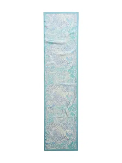 Ralph Lauren Paisley-print Silk Scarf In Blue
