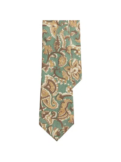 Ralph Lauren Paisley-print Tie In Green