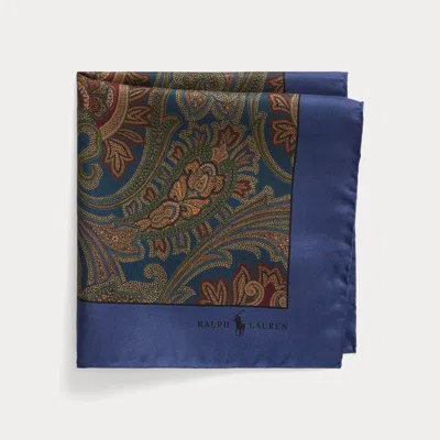 Ralph Lauren Paisley Silk Pocket Square In Multi