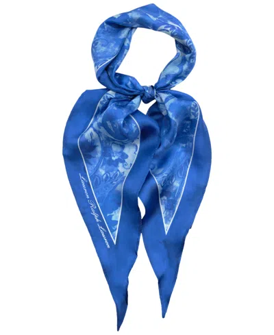 Ralph Lauren Paisley Small Diamond Scarf In Blue