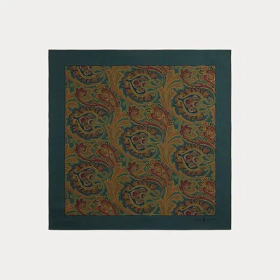 Ralph Lauren Paisley Wool-silk Bandanna In Multi