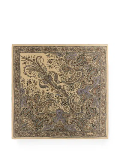 Ralph Lauren Paisley-print Crepe De Chine Scarf In Green