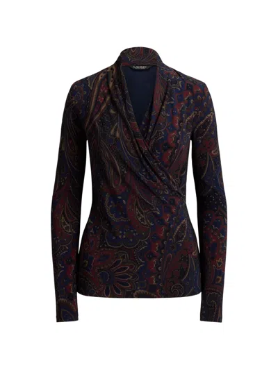 Ralph Lauren Paisley-print Wrap-style Top In Multi