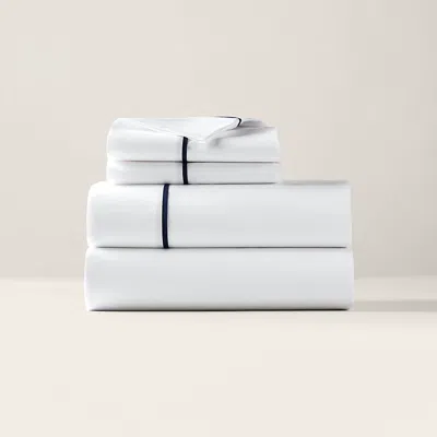 Ralph Lauren Palmer Percale Sheeting In Burgundy