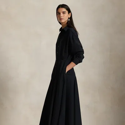 Ralph Lauren Paneled Cotton Canvas Shirtdress