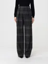 Ralph Lauren Jody Plaid Wool Pleated Wide-leg Pants In Black