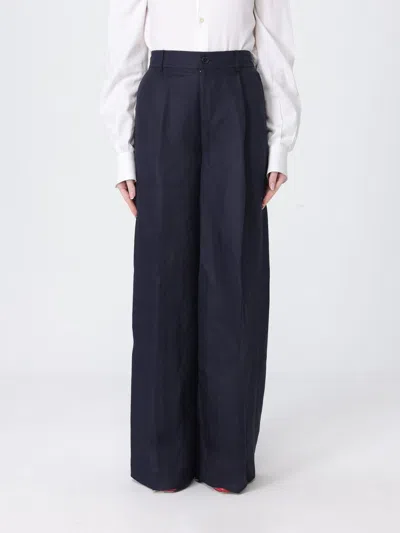 Ralph Lauren Pants Lauren  Woman Color Navy In Blue