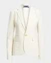 Ralph Lauren Parker Cashmere Single-breasted Jacket In White