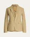 Ralph Lauren Parker One-button Linen Jacket In Light Sand
