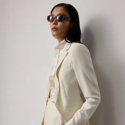 Ralph Lauren Parker Wool Crepe Jacket In Lux Cream In Neutral
