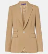 Ralph Lauren Parker Wool Gabardine Blazer In Brown