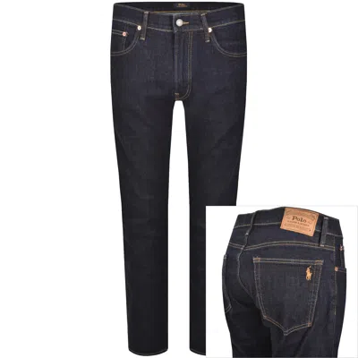 Ralph Lauren Parkside Tapered Fit Dark Wash Jeans In Black