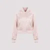 Polo Ralph Lauren Parson Logo Embossed Satin Bomber Jacket In Blush