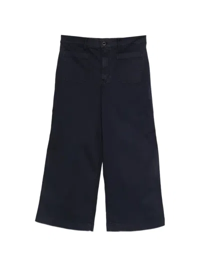 Ralph Lauren Plus Size Stretch Chino Wide-leg Cropped Pants In Black