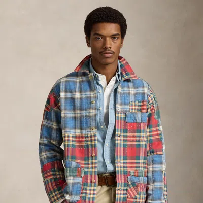 Ralph Lauren Patchwork Plaid Flannel Overshirt In Multi